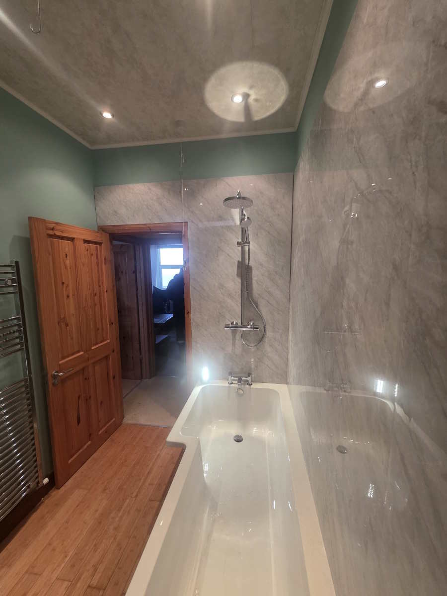 Modern bathroom suite with contemporary finishes, fitted in Carlisle.